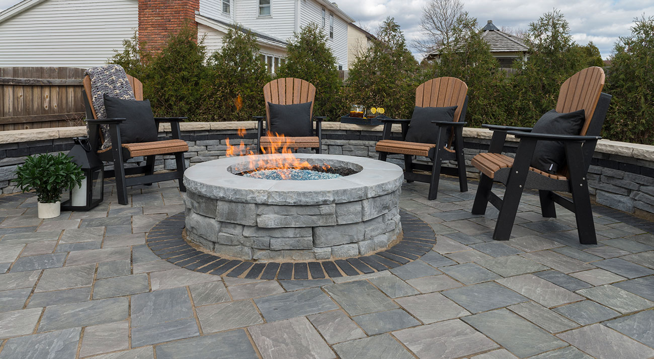 Rivercrest Firepit Fire Water Features Costal Slate 0989