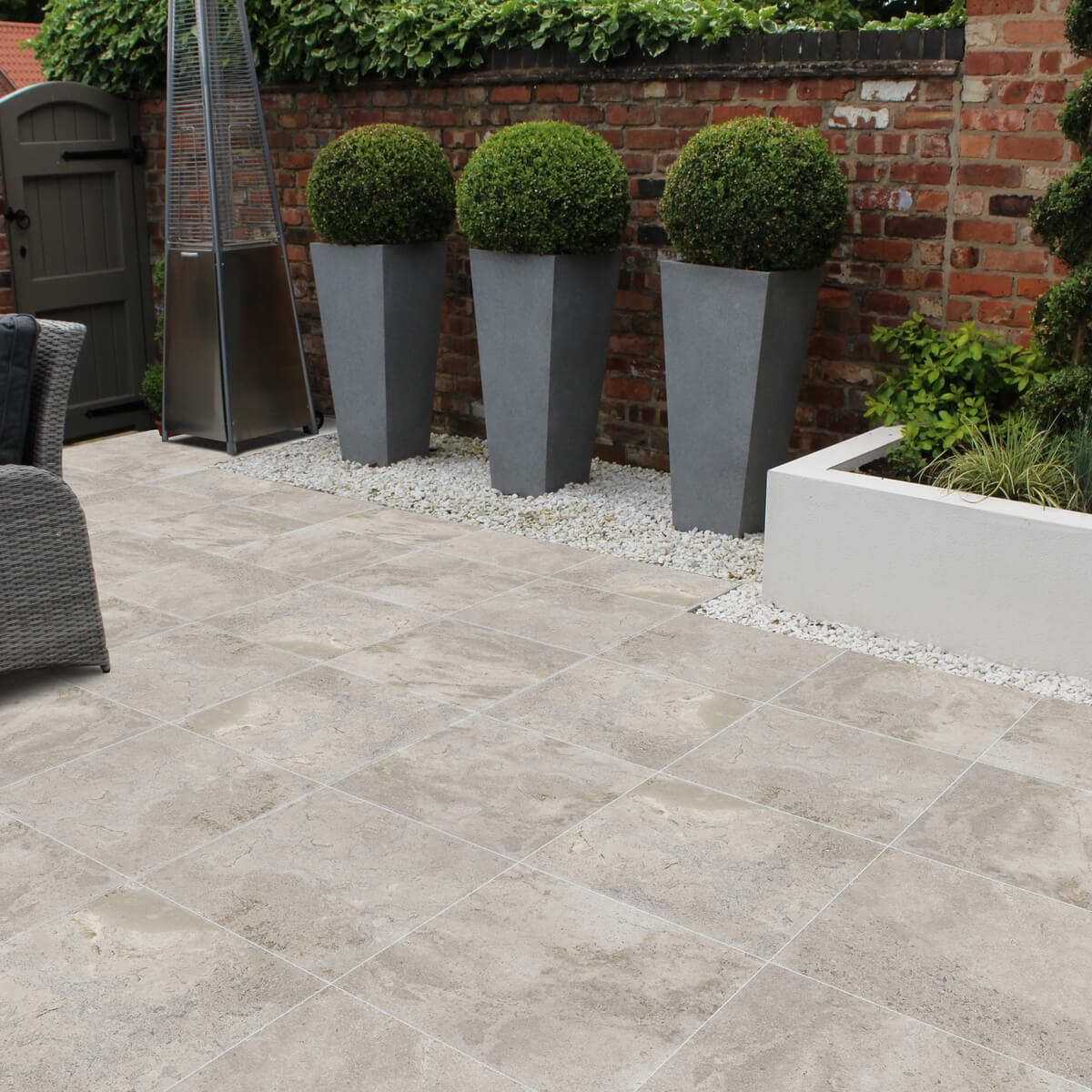 Sleek Unilock Porcelain Paver Patio